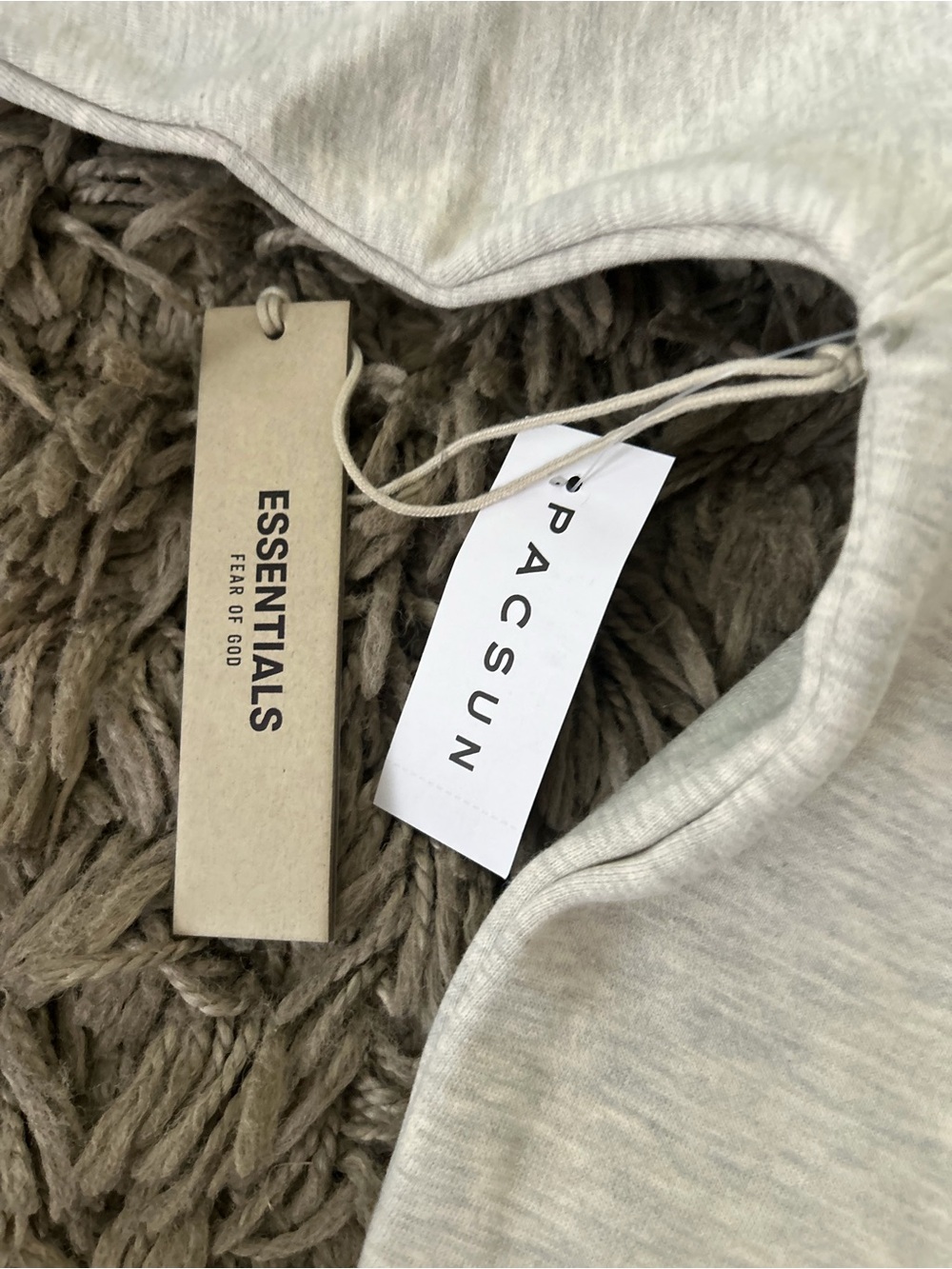 ESSENTIALS Fear Of God SS22 Light Oatmeal Hoodie - Picture 7 of 8